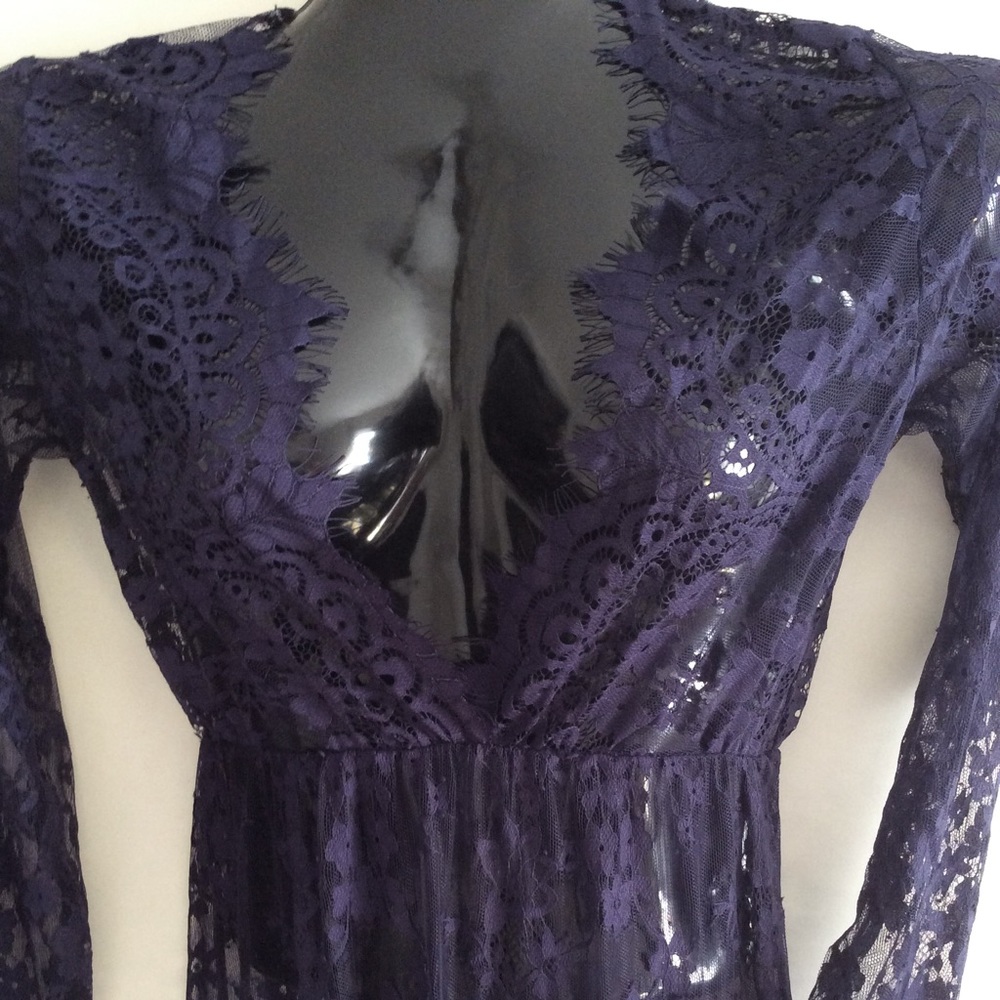 FINAL👼🏻Navy long lace dress